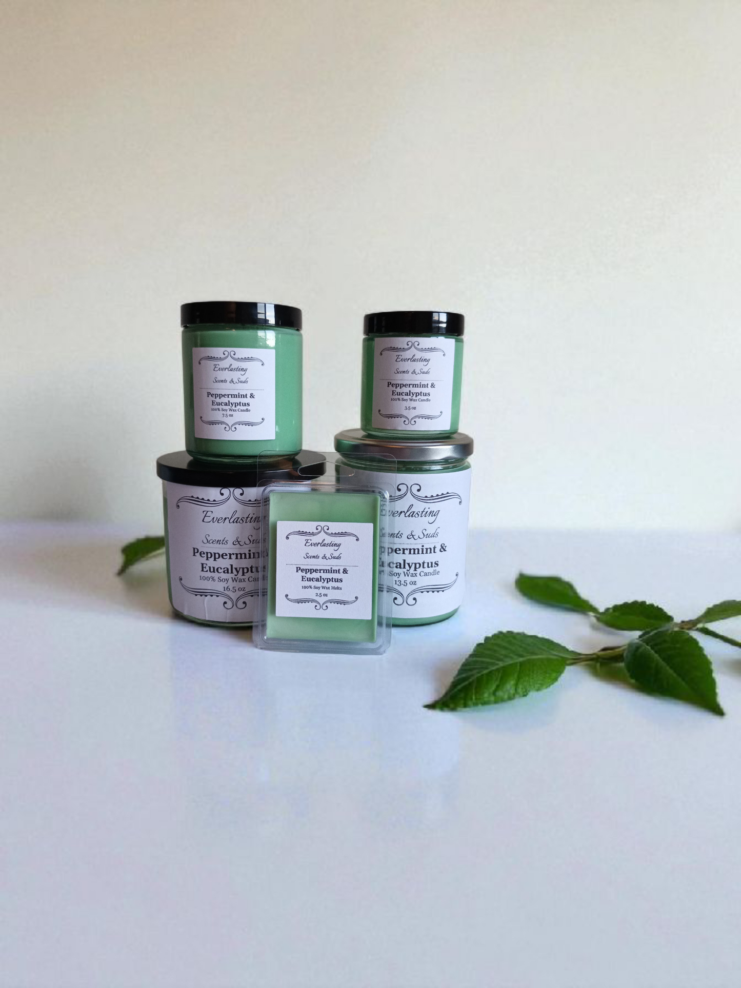 Medium Peppermint & Eucalyptus Candle