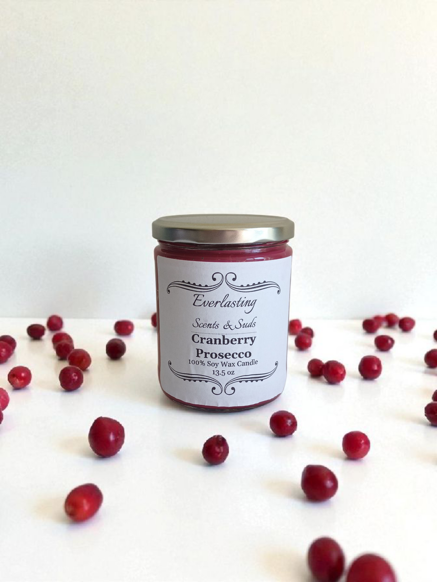 Large Cranberry Prosecco Candle