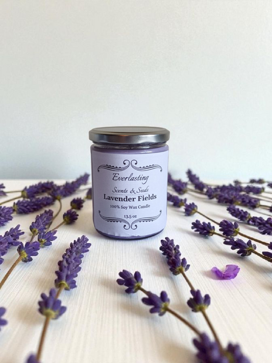 Large Lavender Fields Candle