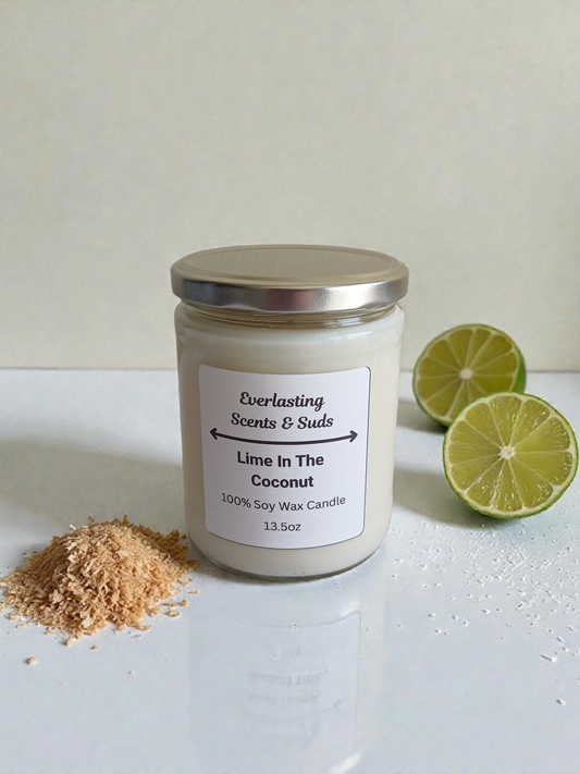 Large Lime In The Coconut Candle