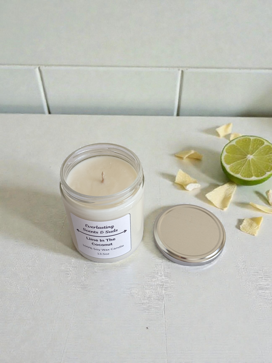 Large Lime In The Coconut Candle