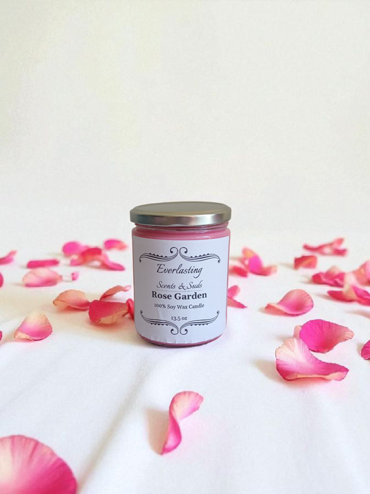 Large Rose Garden Candle