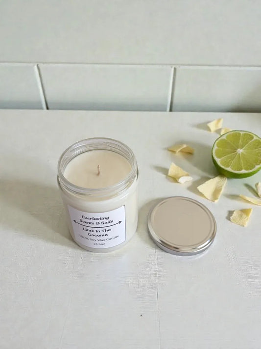 Large Lime In The Coconut Candle